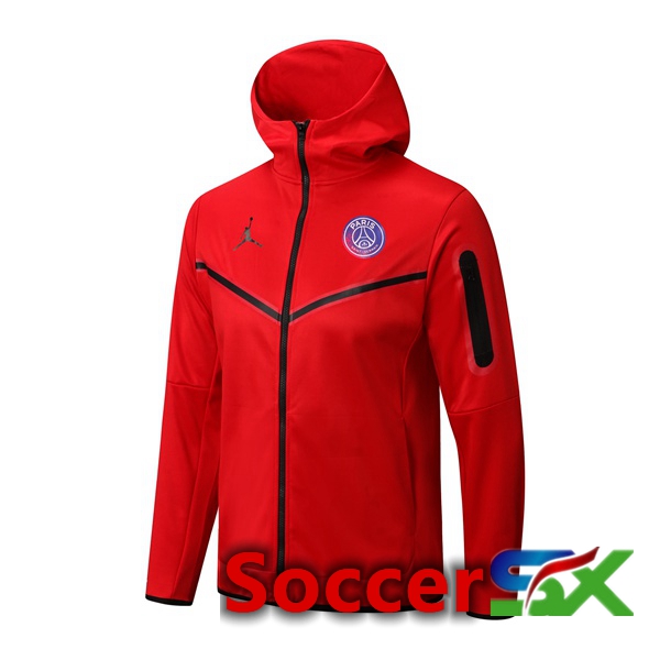 JORDAN Paris PSG Training Jacket Hoodie Red 2022/2023