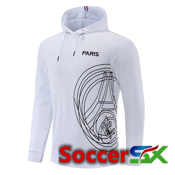 JORDAN Paris PSG Training Jacket Hoodie White 2022/2023