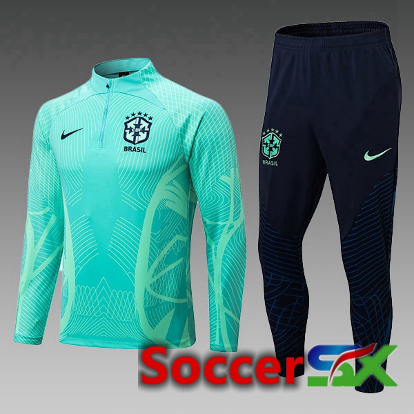 Brazil Kids Training Tracksuit Green 2022/2023