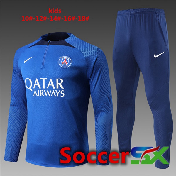 Paris PSG Kids Training Tracksuit Blue 2022/2023