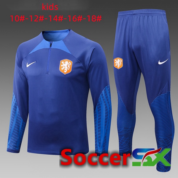 Netherlands Kids Training Tracksuit Blue 2022/2023