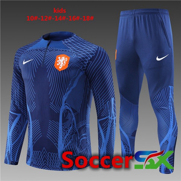 Netherlands Kids Training Tracksuit Royal Blue 2022/2023