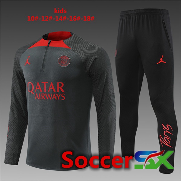 Paris PSG Kids Training Tracksuit Grey 2022/2023