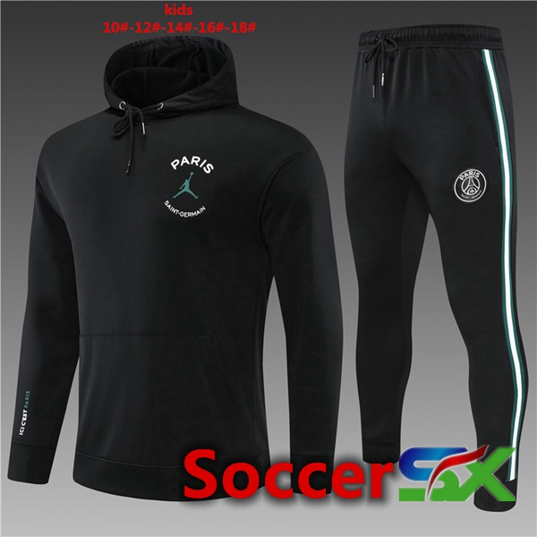 JORDAN Paris PSG kids Training Tracksuit Hoodie Black 2022/2023