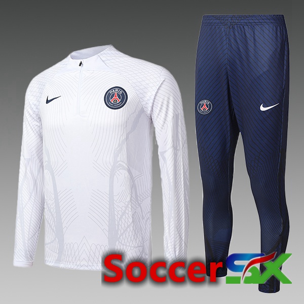 Paris PSG Kids Training Tracksuit White 2022/2023