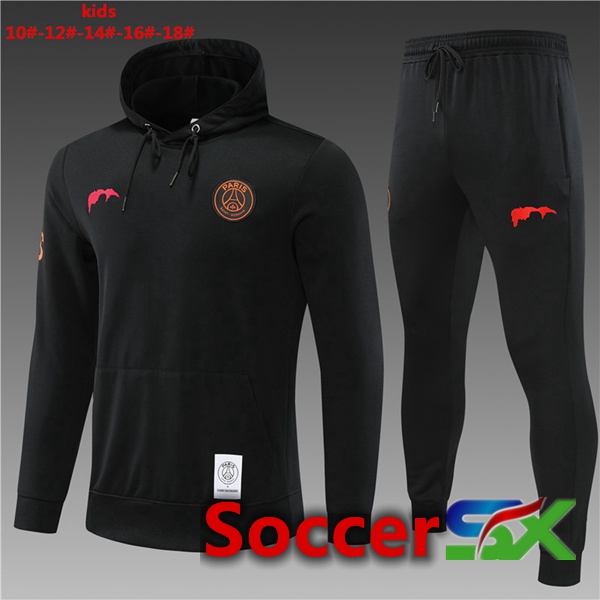 Paris PSG Kids Training Tracksuit Hoodie Black 2022/2023