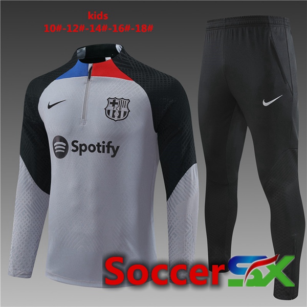 FC Barcelona Kids Training Jacket Suit Grey 2022/2023