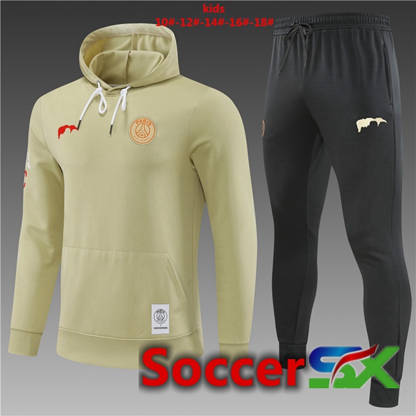 Paris PSG Kids Training Tracksuit Hoodie Brown 2022/2023