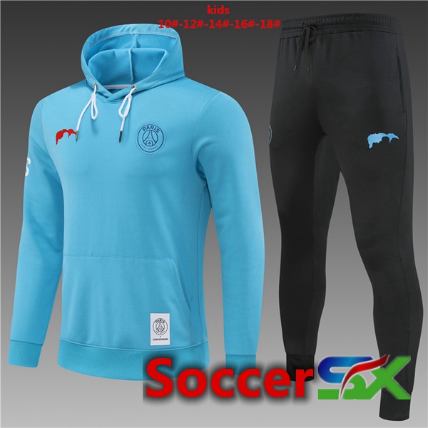 Paris PSG Kids Training Tracksuit Hoodie Blue 2022/2023