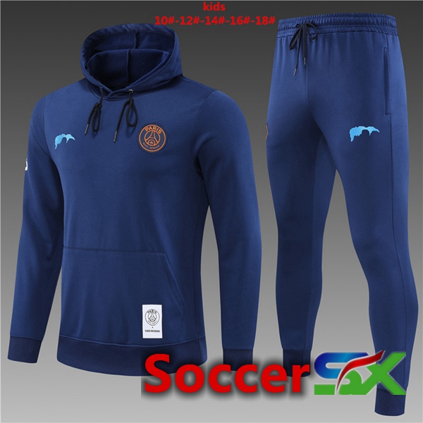 Paris PSG Kids Training Tracksuit Hoodie Royal Blue 2022/2023