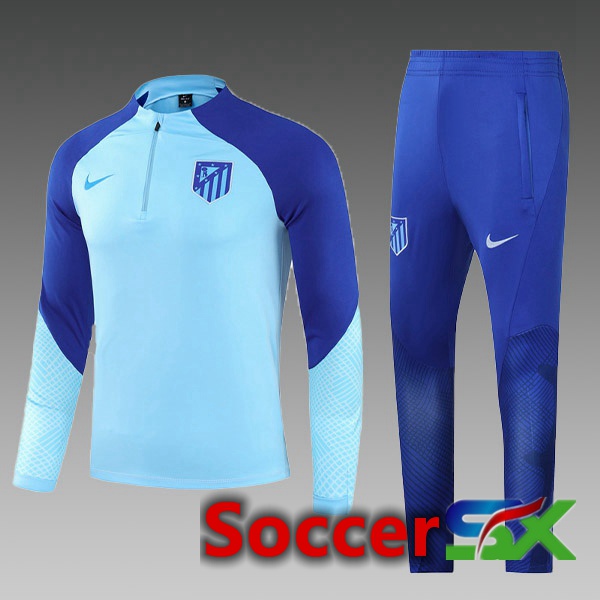 Atletico Madrid Kids Training Jacket Suit Blue 2022/2023