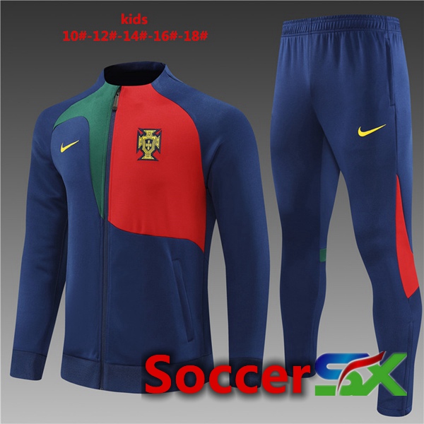 Portugal Kids Training Jacket Suit Royal Blue 2022/2023