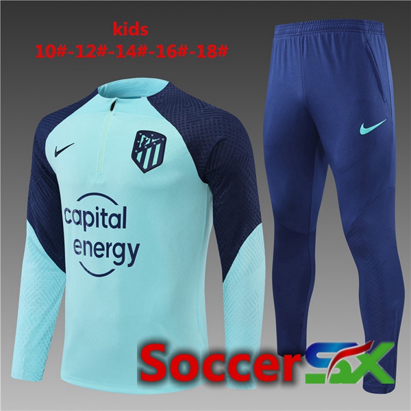 Atletico Madrid Kids Training Tracksuit Blue 2022/2023