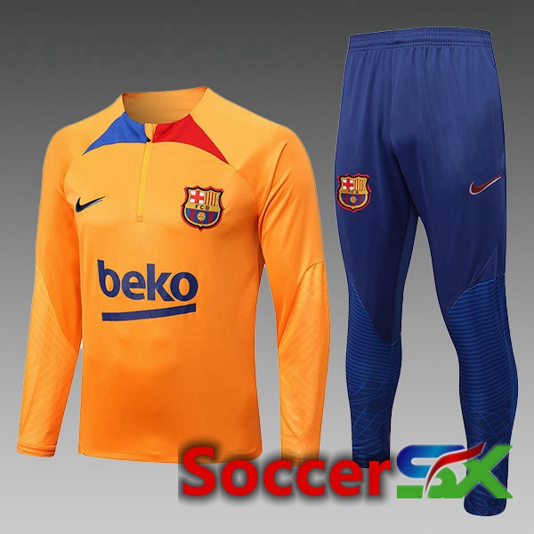 FC Barcelona Kids Training Jacket Suit Orange 2022/2023