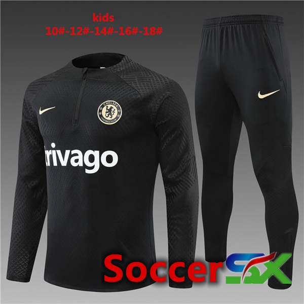 FC Chelsea Kids Training Jacket Suit Black 2022/2023