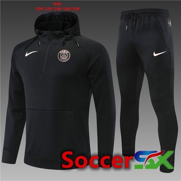 Paris PSG kids Training Tracksuit Hoodie Black 2022/2023