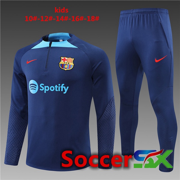 FC Barcelona Kids Training Jacket Suit Blue 2022/2023