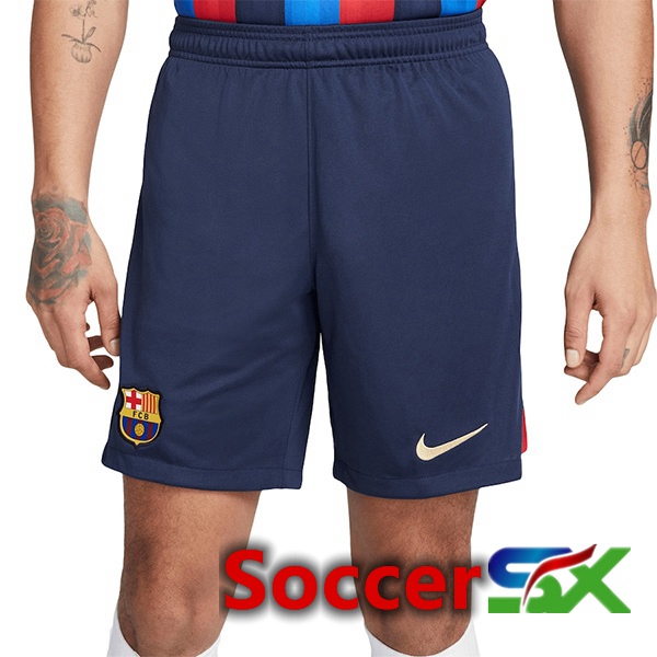 Barcelona Soccer Shorts Home Red Blue 2022/2023