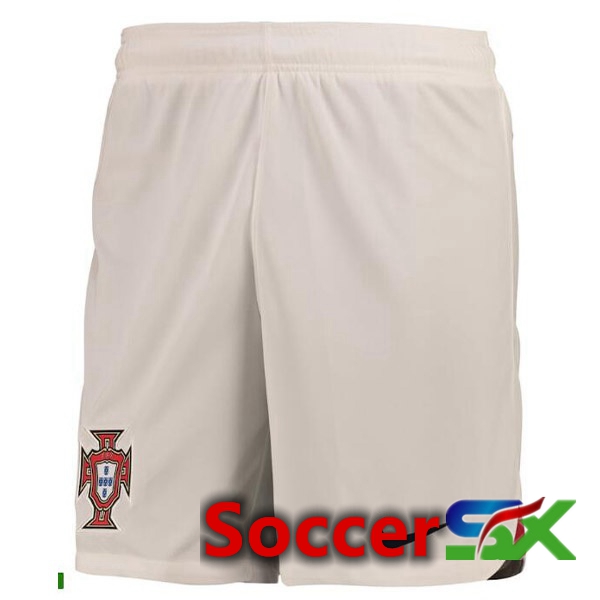 Portugal Soccer Shorts Away White 2022/2023