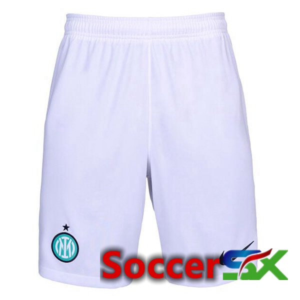 Inter Milan Soccer Shorts Away White 2022/2023