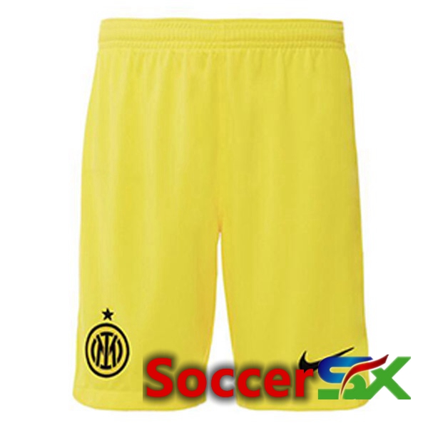 Inter Milan Soccer Shorts Third Yellow 2022/2023