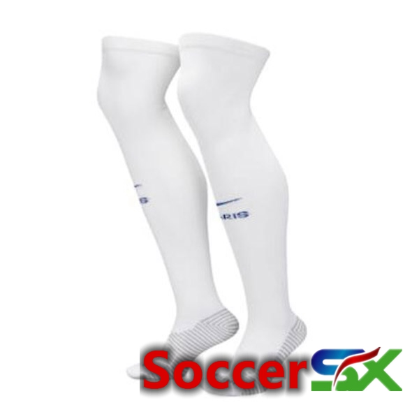 Paris PSG Soccer Socks Third White 2022/2023