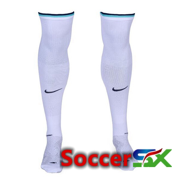 Inter Milan Soccer Socks Away White 2022/2023