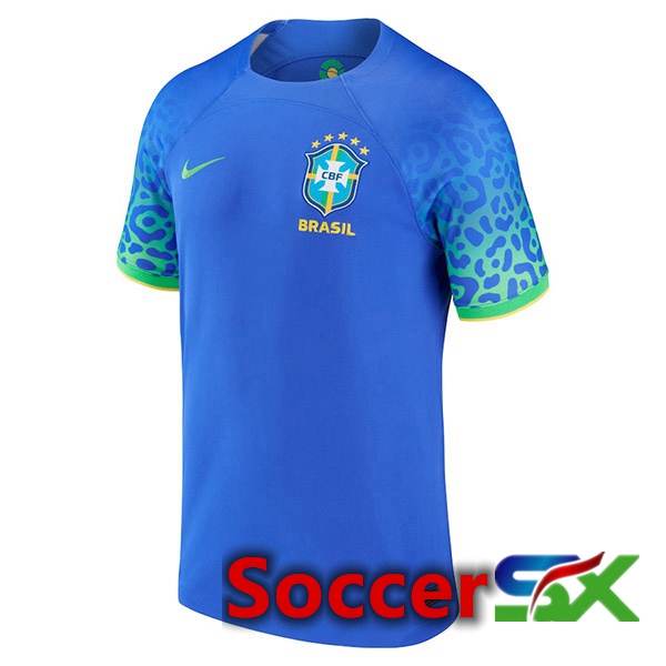 Brazil Womens Away Jersey Blue World Cup 2022