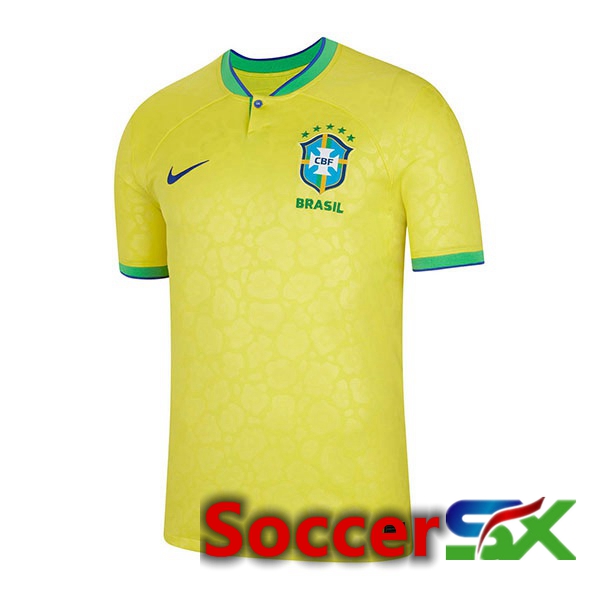 Brazil Home Jersey Yellow World Cup 2022