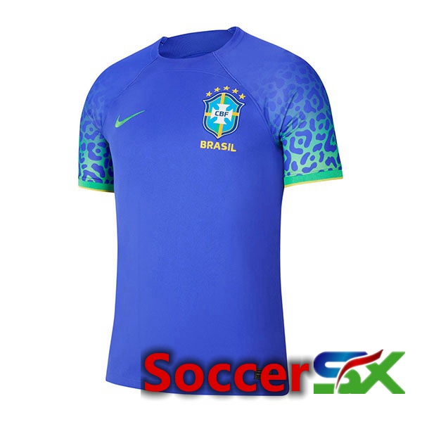 Brazil Away Jersey Blue World Cup 2022