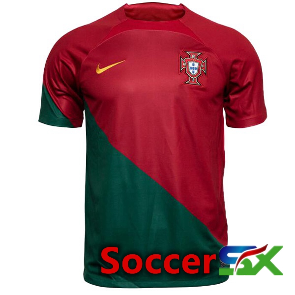 Portugal Womens Home Jersey Red Green World Cup 2022