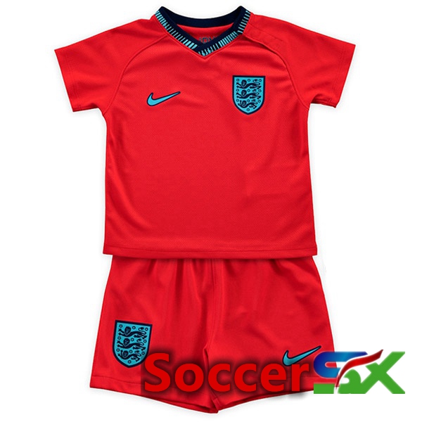 England Kids Away Jersey Red World Cup 2022