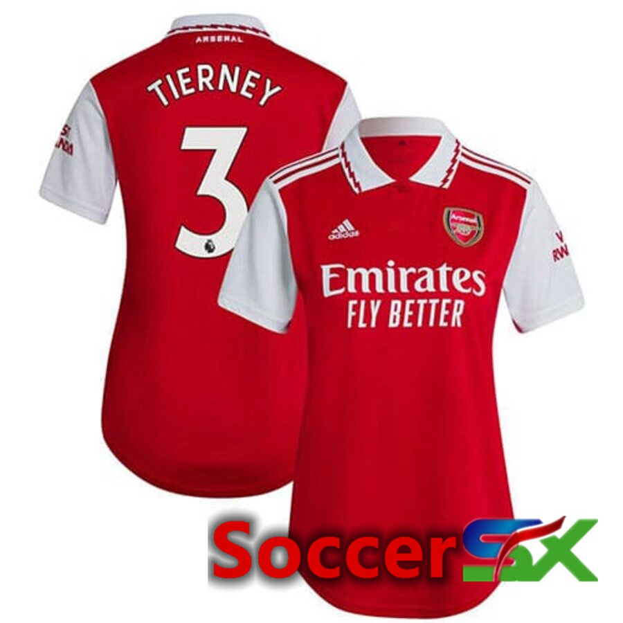 Arsenal (TIERNEY 3) Womens Home Jersey 2022/2023