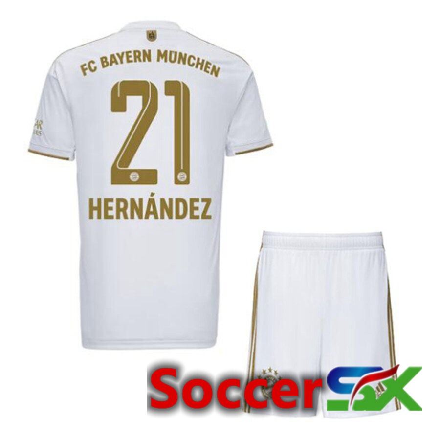 Bayern Munich (HERNÁNDEZ 21) Kids Away Jersey 2022/2023