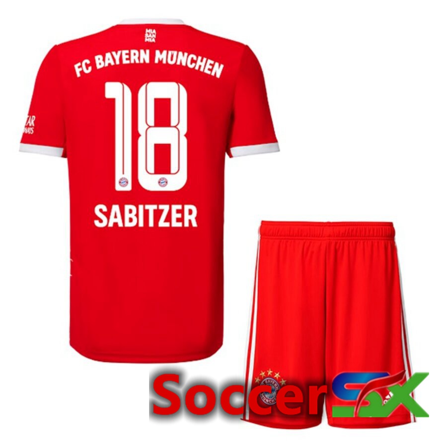 Bayern Munich (SABITZER 18) Kids Home Jersey 2022/2023
