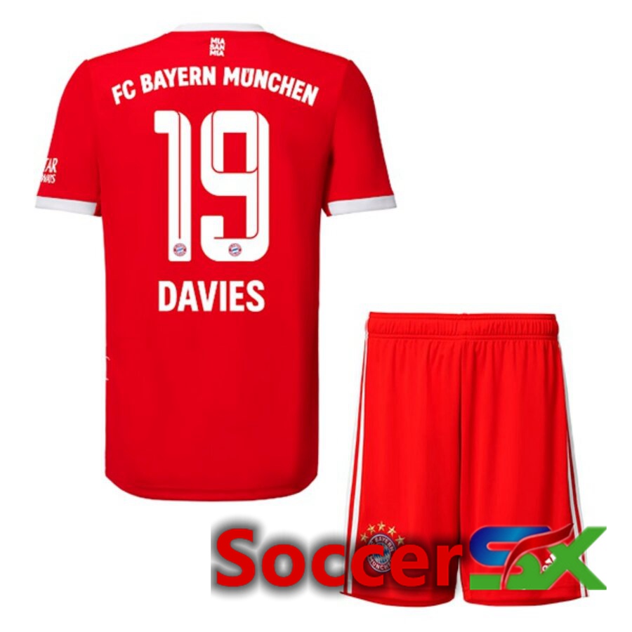 Bayern Munich (DAVIES 19) Kids Home Jersey 2022/2023