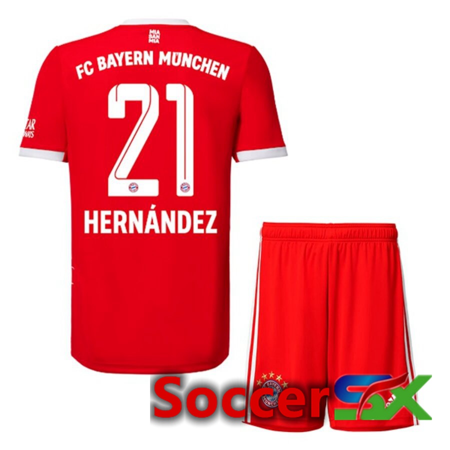Bayern Munich (HERNÁNDEZ 21) Kids Home Jersey 2022/2023