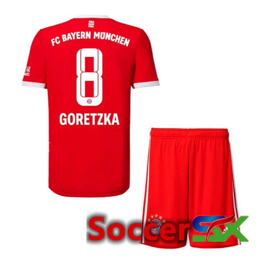 Bayern Munich (GORETZKA 8) Kids Home Jersey 2022/2023