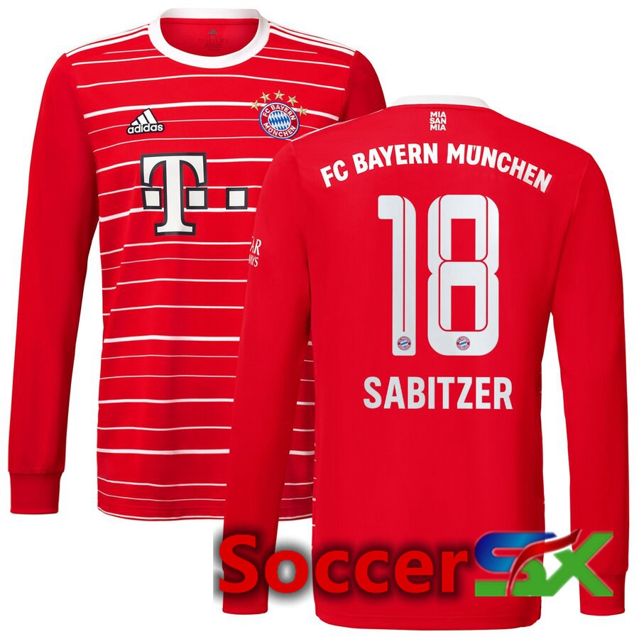 Bayern Munich (SABITZER 18) Home Jersey Long sleeve 2022/2023