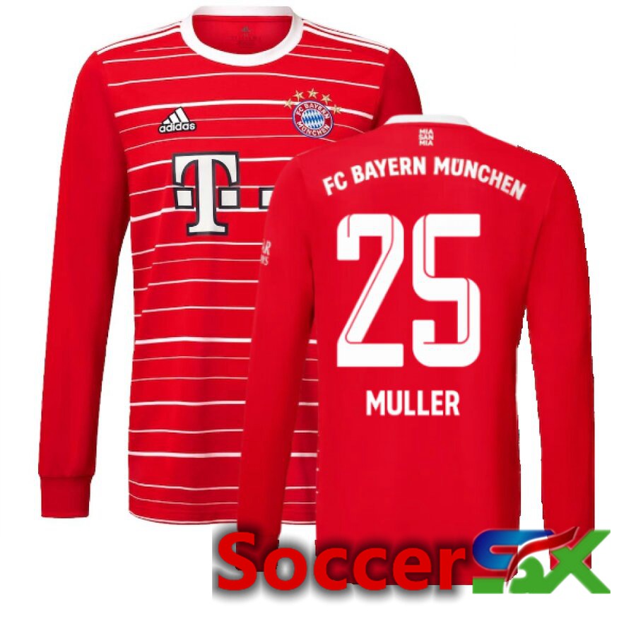 Bayern Munich (MÜLLER 25) Home Jersey Long sleeve 2022/2023