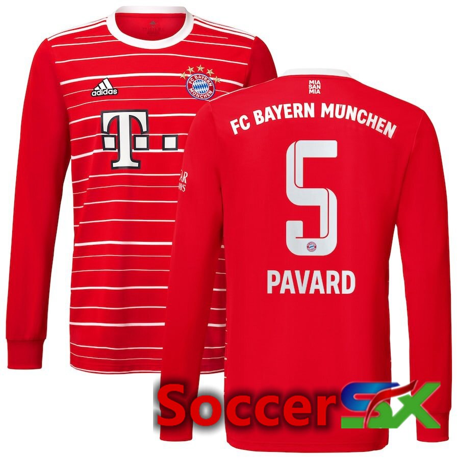 Bayern Munich (PAVARD 5) Home Jersey Long sleeve 2022/2023