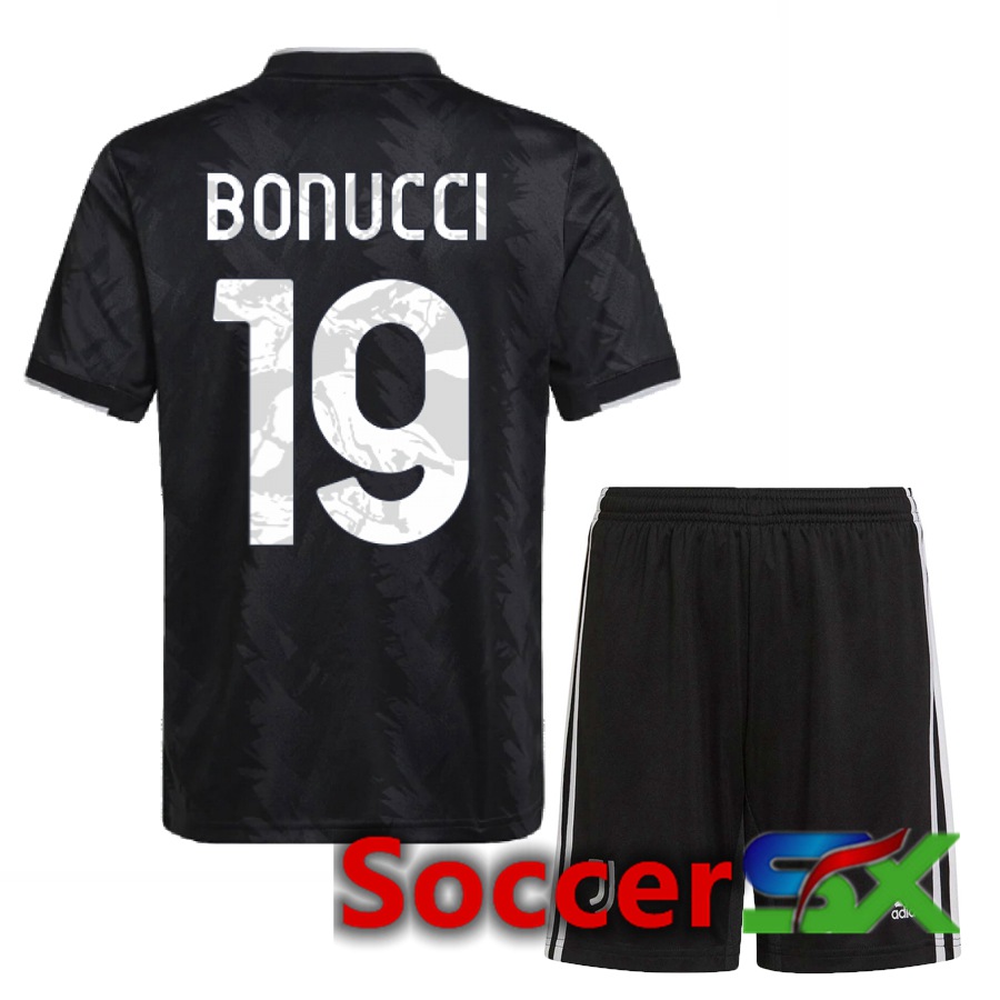 Juventus (Bonucci 19) Kids Away Jersey 2022/2023