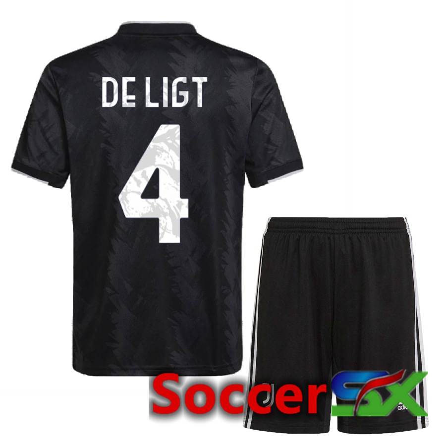 Juventus (De Ligt 4) Kids Away Jersey 2022/2023