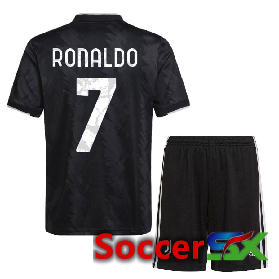 Juventus (Ronaldo 7) Kids Away Jersey 2022/2023
