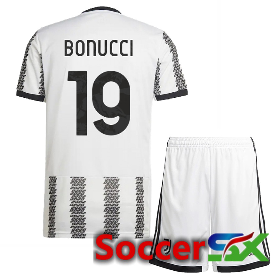 Juventus (Bonucci 19) Kids Home Jersey 2022/2023
