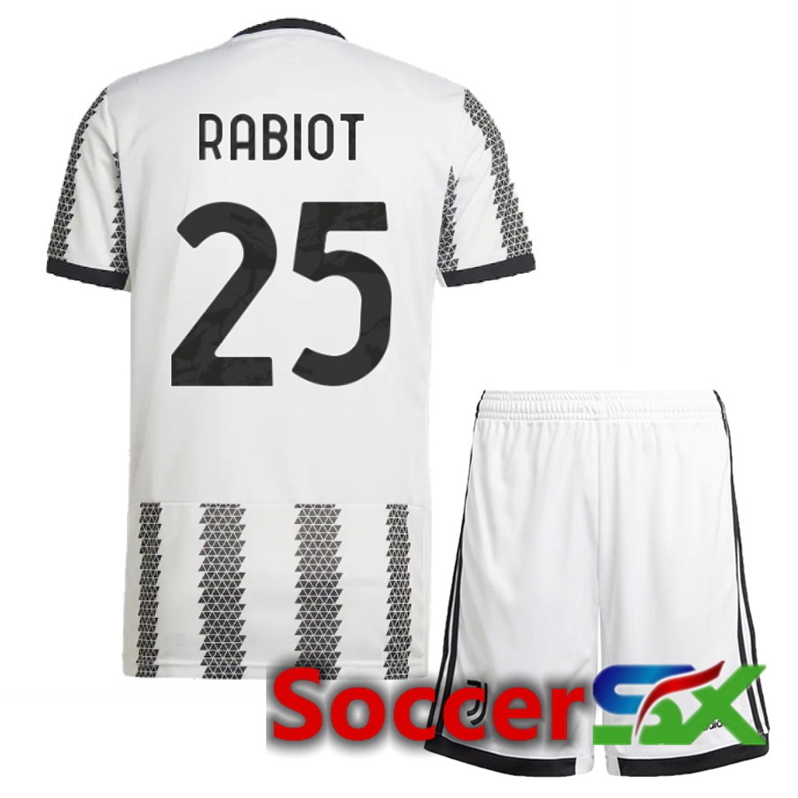 Juventus (Rabiot 25) Kids Home Jersey 2022/2023