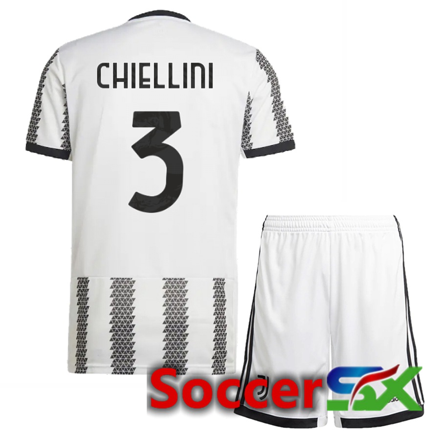 Juventus (Chiellini 3) Kids Home Jersey 2022/2023