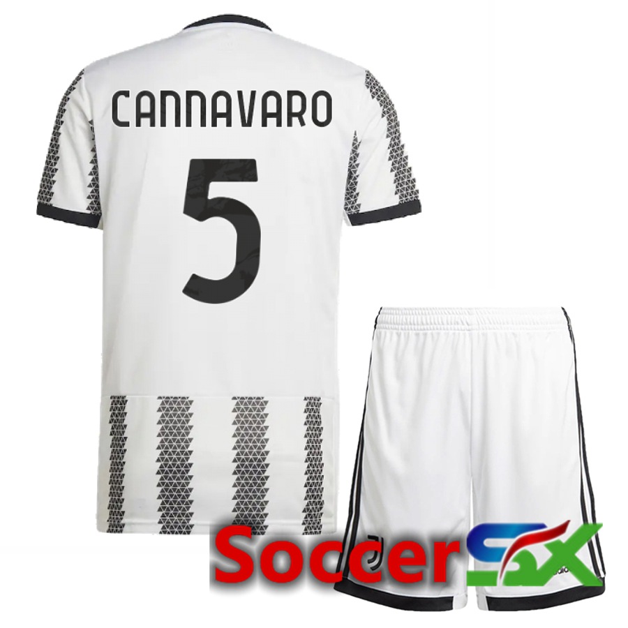 Juventus (Cannavaro 5) Kids Home Jersey 2022/2023