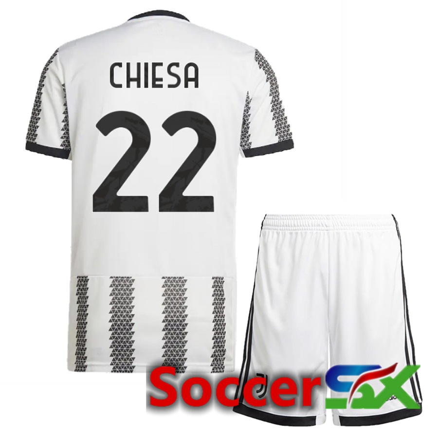 Juventus (Chiesa 22) Kids Home Jersey 2022/2023