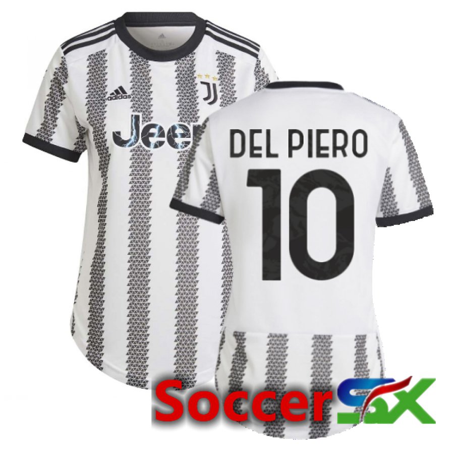 Juventus (Del Piero 10) Womens Home Jersey 2022/2023